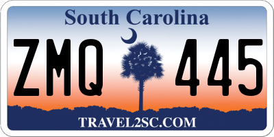 SC license plate ZMQ445