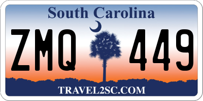 SC license plate ZMQ449
