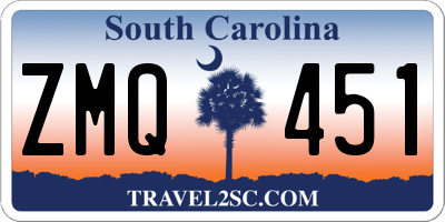 SC license plate ZMQ451