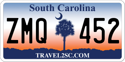 SC license plate ZMQ452