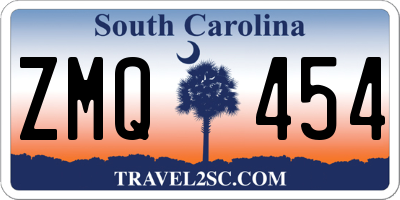 SC license plate ZMQ454