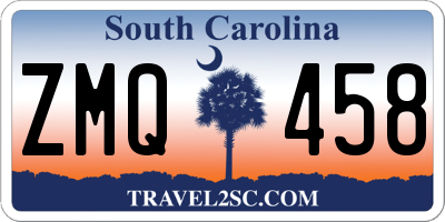 SC license plate ZMQ458