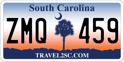SC license plate ZMQ459