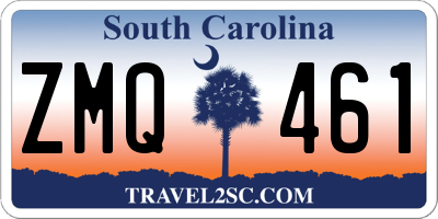 SC license plate ZMQ461
