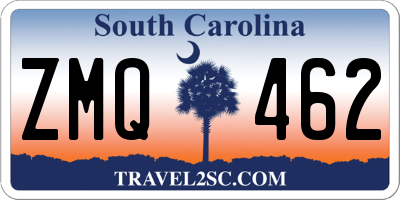 SC license plate ZMQ462