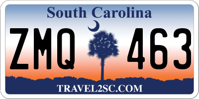 SC license plate ZMQ463
