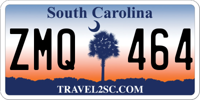 SC license plate ZMQ464