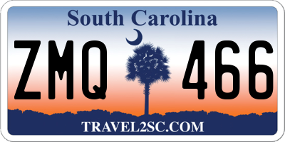 SC license plate ZMQ466