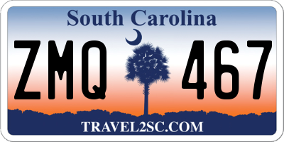 SC license plate ZMQ467