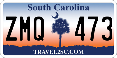 SC license plate ZMQ473