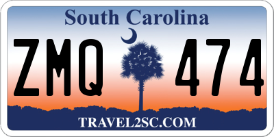 SC license plate ZMQ474