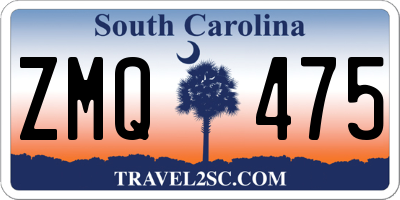 SC license plate ZMQ475