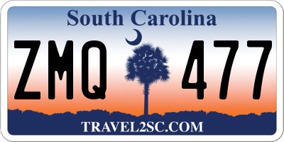 SC license plate ZMQ477