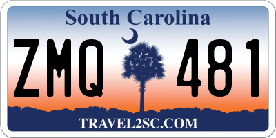 SC license plate ZMQ481