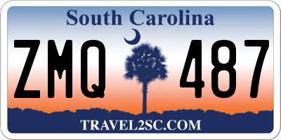 SC license plate ZMQ487