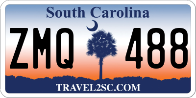 SC license plate ZMQ488