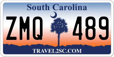 SC license plate ZMQ489