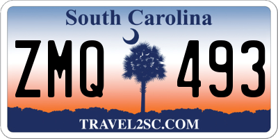 SC license plate ZMQ493