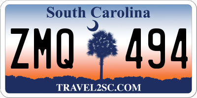 SC license plate ZMQ494