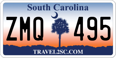 SC license plate ZMQ495