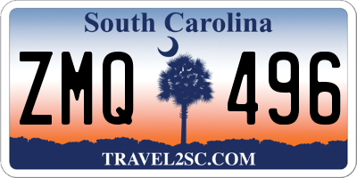 SC license plate ZMQ496
