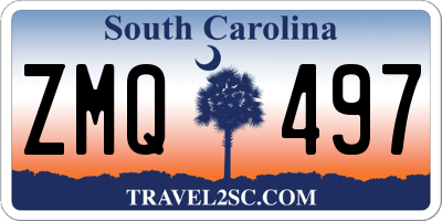 SC license plate ZMQ497
