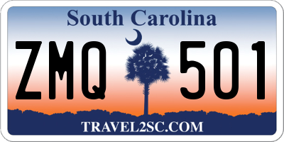 SC license plate ZMQ501
