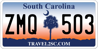 SC license plate ZMQ503