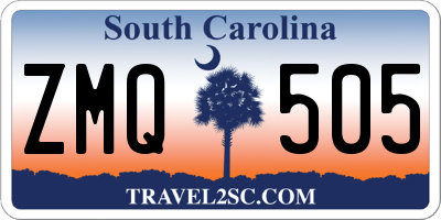 SC license plate ZMQ505