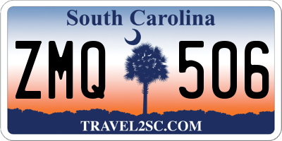 SC license plate ZMQ506