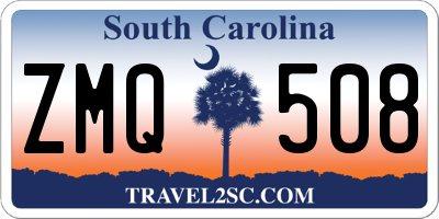 SC license plate ZMQ508