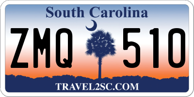 SC license plate ZMQ510