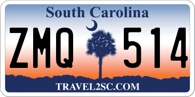 SC license plate ZMQ514