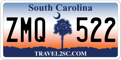 SC license plate ZMQ522