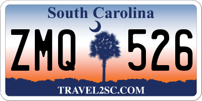 SC license plate ZMQ526