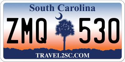 SC license plate ZMQ530