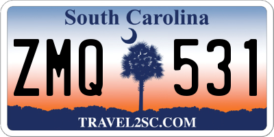 SC license plate ZMQ531