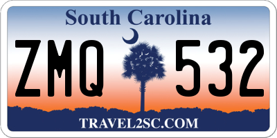 SC license plate ZMQ532