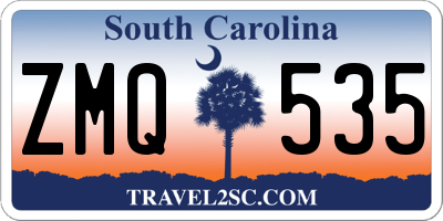 SC license plate ZMQ535