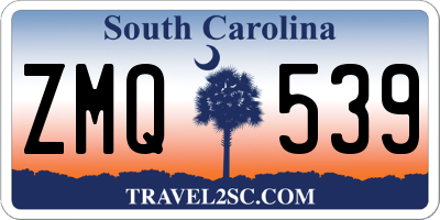 SC license plate ZMQ539