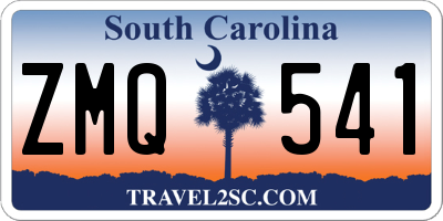 SC license plate ZMQ541