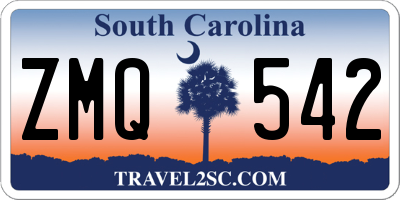 SC license plate ZMQ542
