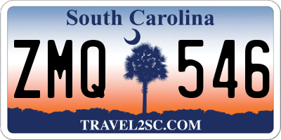 SC license plate ZMQ546