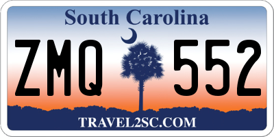 SC license plate ZMQ552