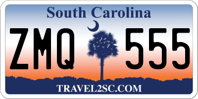 SC license plate ZMQ555