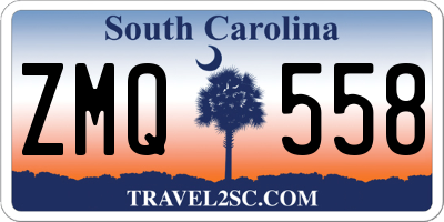SC license plate ZMQ558