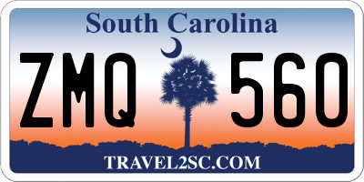 SC license plate ZMQ560