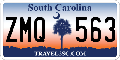 SC license plate ZMQ563