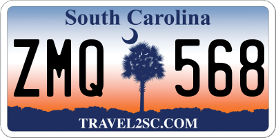 SC license plate ZMQ568