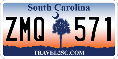 SC license plate ZMQ571